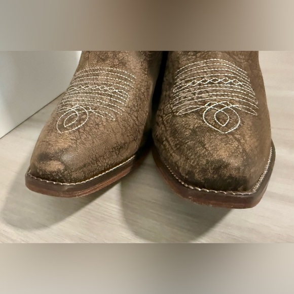 Roper Texas flag short leather boots size 8.5 - Picture 3 of 10